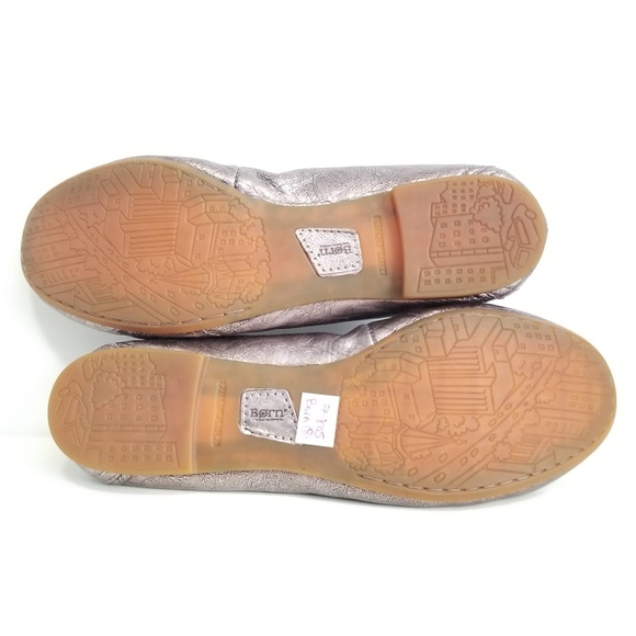 BORN Julainne Ballet Flats Metallic Leather Shoes - Picture 11 of 12
